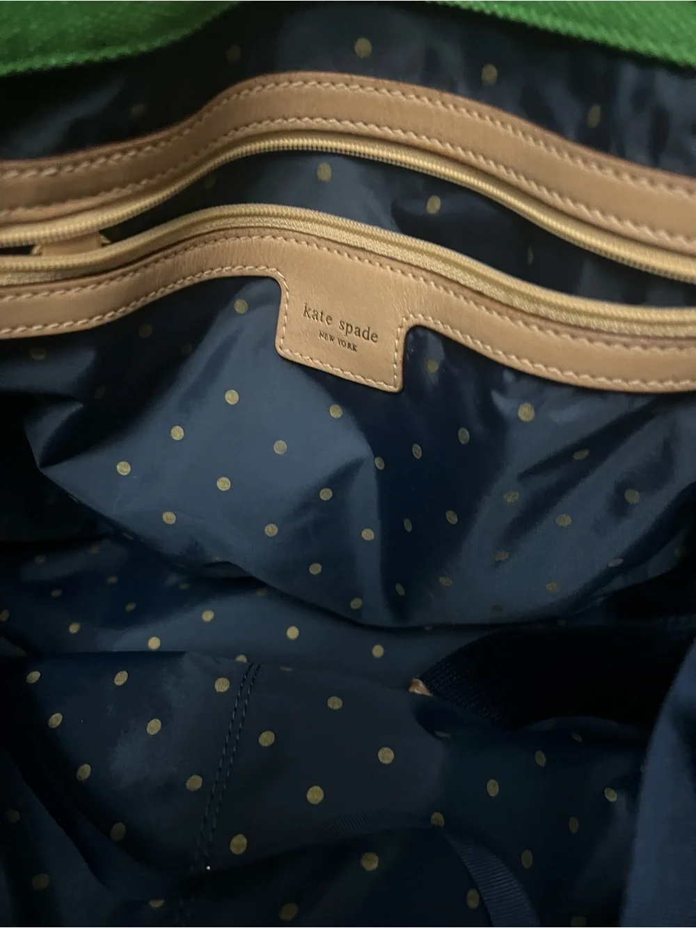 Kate spade green diaper bag